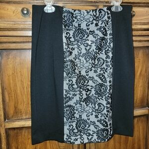 9 & Co. Suit Separates Black lace Women's Pencil Skirt Size 8